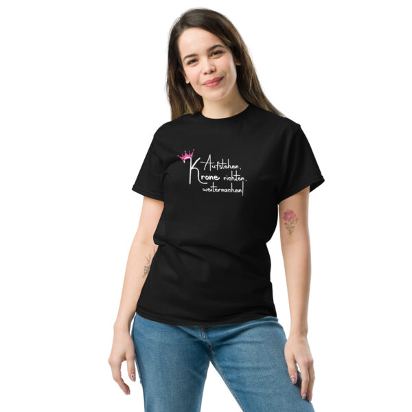 Damen T-Shirt "Aufstehen, Krone richten"